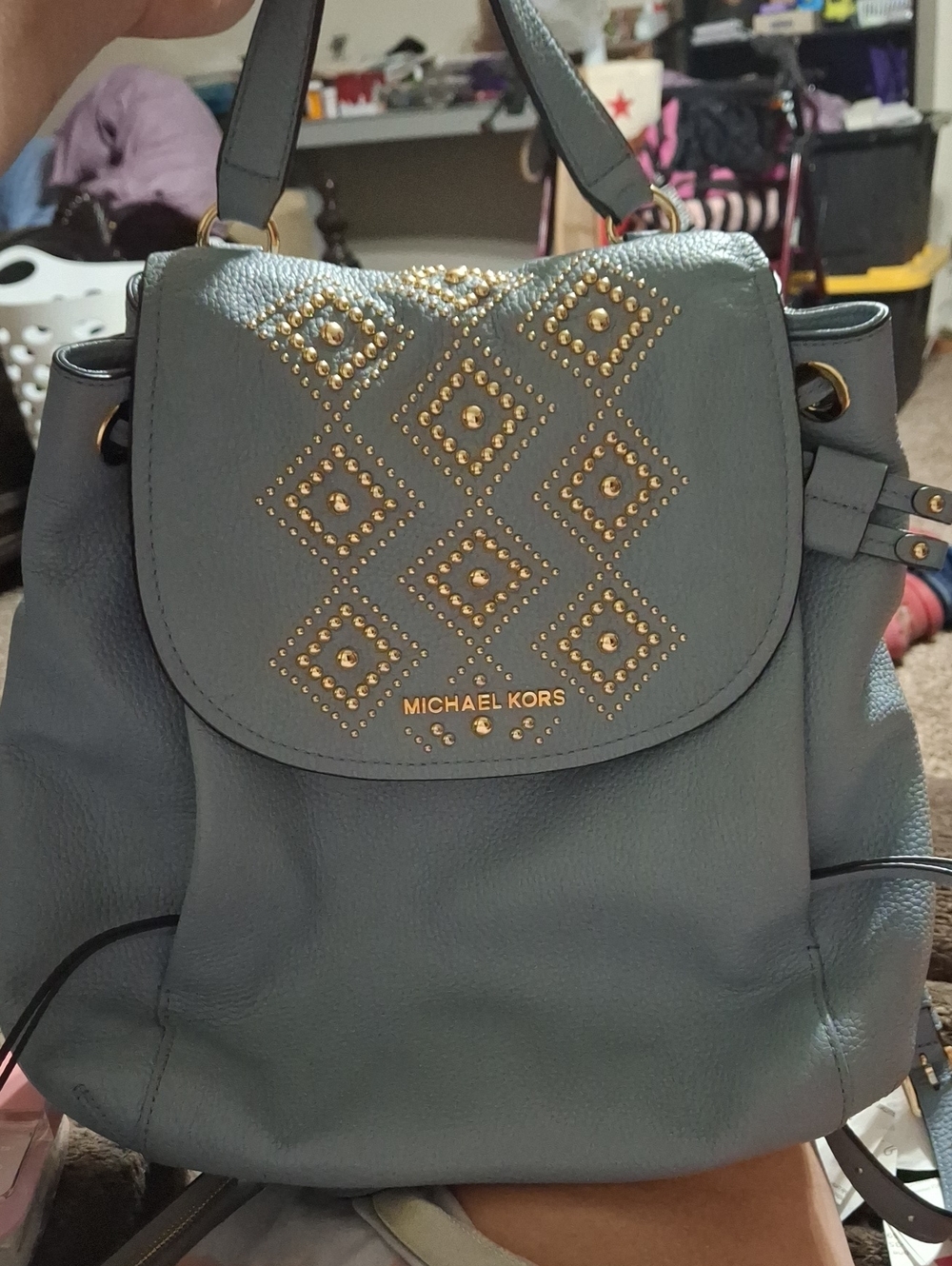 Michael Kors Riley Leather Backpack - Picture 12 of 12